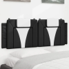  fekete és fehér műbőr fejtámla párna 140 cm