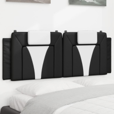  fekete és fehér műbőr fejtámla párna 140 cm ágy és ágykellék