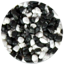  Fekete-fehér mix akvárium aljzatkavics (1-2 mm) 750 g akvárium dekoráció