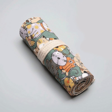  Fekete feltekerhető tolltartó iskolai és irodai használatra tolltartó