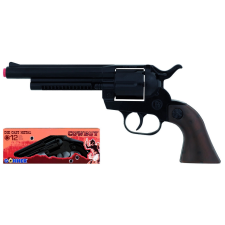 Fekete fém cowboy revolver 12 törés katonásdi