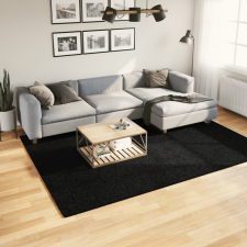 Fekete hosszú szálú bozontos modern szőnyeg 200 x 280 cm lakástextília