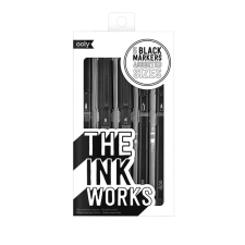 Fekete jelölők The Ink Works - 5 különböző méretű készlet filctoll, marker