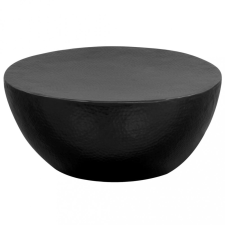  Fekete kalapált alumínium dohányzóasztal 70 x 30 cm bútor
