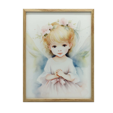  FEKETE KERETES FALI PLAKÁT BLOOMING INNOCENCE 50x70 CM grafika, keretezett kép
