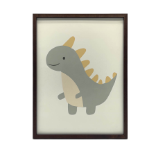  FEKETE KERETES FALI PLAKÁT DINOSAUR SMILE 60x90 CM grafika, keretezett kép