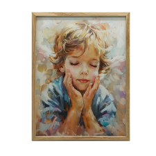 FEKETE KERETES FALI PLAKÁT LOVELY INNOCENCE 60X90 CM grafika, keretezett kép