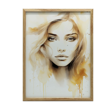 FEKETE KERETES FALI PLAKÁT MYSTERIOUS BEAUTY 40x50 CM grafika, keretezett kép