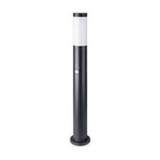  Fekete kültéri álló lámpa (E27) rozsdamentes acél, mozg. érz., 80 cm kültéri világítás