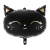  Fekete macskafej fólia lufi - 48 cm