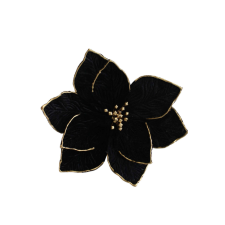  Fekete mikulásvirág 25cm karácsonyfadísz