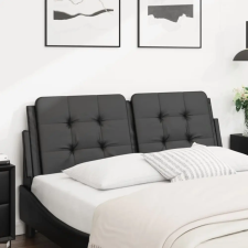  fekete műbőr fejtámla párna 120 cm lakástextília