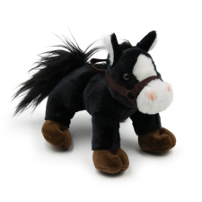 Fekete plüss ló - 18 cm plüssfigura