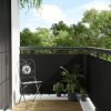  fekete polyrattan erkélyparaván 300x90 cm