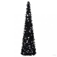  Fekete pop-up PET műkarácsonyfa 150 cm műfenyő