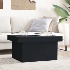  fekete szerelt fa dohányzóasztal 80 x 55 x 40 cm bútor