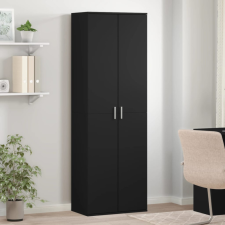 fekete szerelt fa magasszekrény 60 x 35 x 180 cm bútor