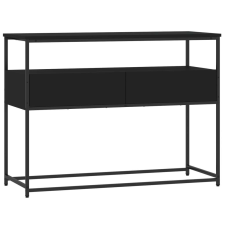  Fekete szerelt fa tálalóasztal 100x40x75 cm bútor