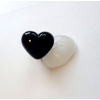  Fekete szív alakú biztonsági orr, 15mm - 1db