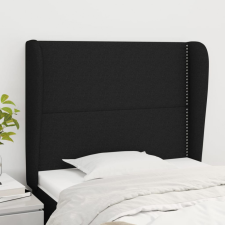  fekete szövet fejtámla szárnyakkal 83 x 23 x 118/128 cm ágy és ágykellék