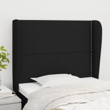  Fekete szövet fejtámla szárnyakkal 93 x 23 x 118/128 cm ágy és ágykellék