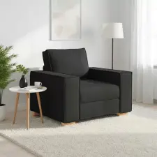  Fekete szövet kanapé 100x78x84 cm bútor