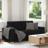  fekete szövet loveseat kanapé 180x77x82 cm