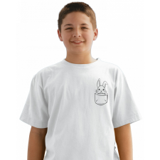  Fekete vonalas zseb állat (Nyuszi) - Gyerek Póló gyerek póló