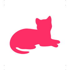  Fekvő macska autó matrica pink #492 matrica