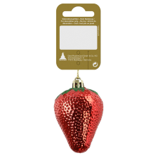  Felakasztható eper műanyagból 6 cm piros karácsonyfadísz