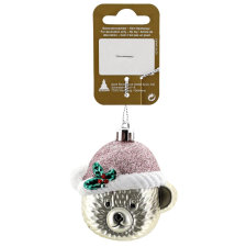  Felakasztható medvefej karácsonyi dekoráció rózsaszín karácsonyi dekoráció