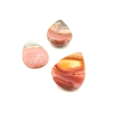  Felezett csepp Jáspis polikróm 20-25x33-37x11-13mm medál