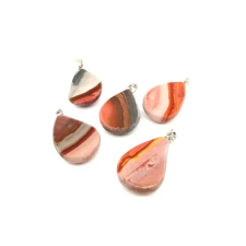 Felezett csepp med Jáspis polikr 2,5x3,5-4cm (MDG) medál