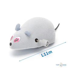  Felhúzható egér 7*5cm szürke játék macskáknak