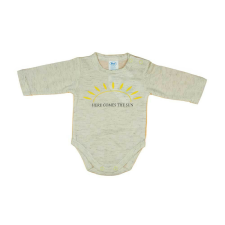 Feliratos hosszú ujjú baba body kombidressz, body