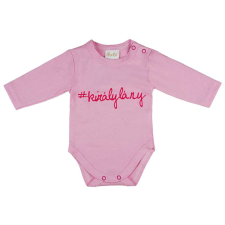 Feliratos hosszú ujjú baba body kombidressz, body