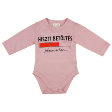 Feliratos hosszú ujjú baba body kombidressz, body