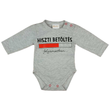 Feliratos hosszú ujjú baba body kombidressz, body