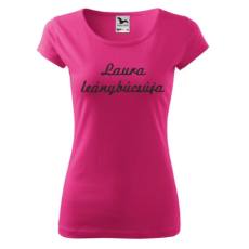  Feliratos női pink póló XL