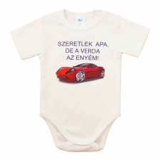 Feliratos rövid ujjú baba body kombidressz, body