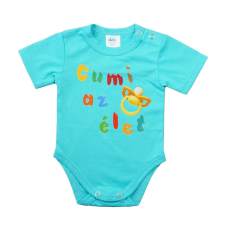  Feliratos rövid ujjú baba body kombidressz, body