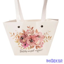  Feliratos virágtáska 20x12x12cm - Boldog anyák napját! dekorációs kellék