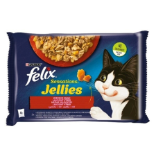 FELIX állateledel alutasakos felix sensations jellies macskáknak 4-pack házias marha-csirke válogatás aszpikban 4x85 g macskaeledel