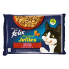 FELIX Állateledel alutasakos FELIX Sensations Jellies macskáknak 4-pack házias marha-csirke válogatás aszpikban 4x85g