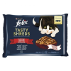 FELIX Állateledel alutasakos FELIX Tasty Shreds macskáknak 4-pack házias marha-csirke válogatás szószban 4x80g