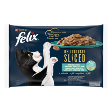 FELIX Deliciously Sliced halas válogatás aszpikban nedves macskaeledel 4x80gr macskaeledel