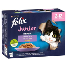 FELIX Fantastic Junior Multipack 12x85g marhahús, csirke, szardínia, lazac zselében macskaeledel
