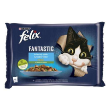 FELIX Fantastic Multipack alutasak 4x85g lazaccal és cukkinivel, pisztránggal és zöldbabbal zselében macskaeledel