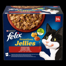 FELIX FELIX SENSATIONS JELLIES Vegyes válogatás aszpikban nedves macskaeledel 24x85g macskaeledel