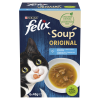  Felix Soup Original Halas Válogatás tőkehallal, lepényhallal, tonhallal 6 x 48 g